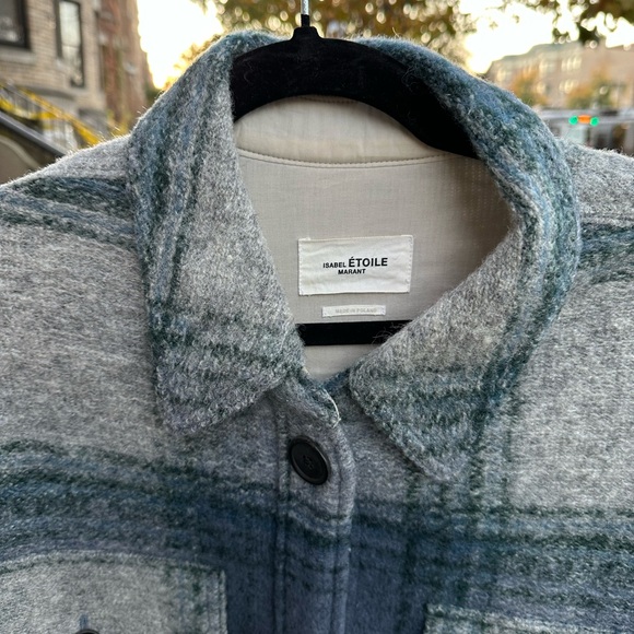 Isabel Marant Check blue coat - Picture 5 of 9